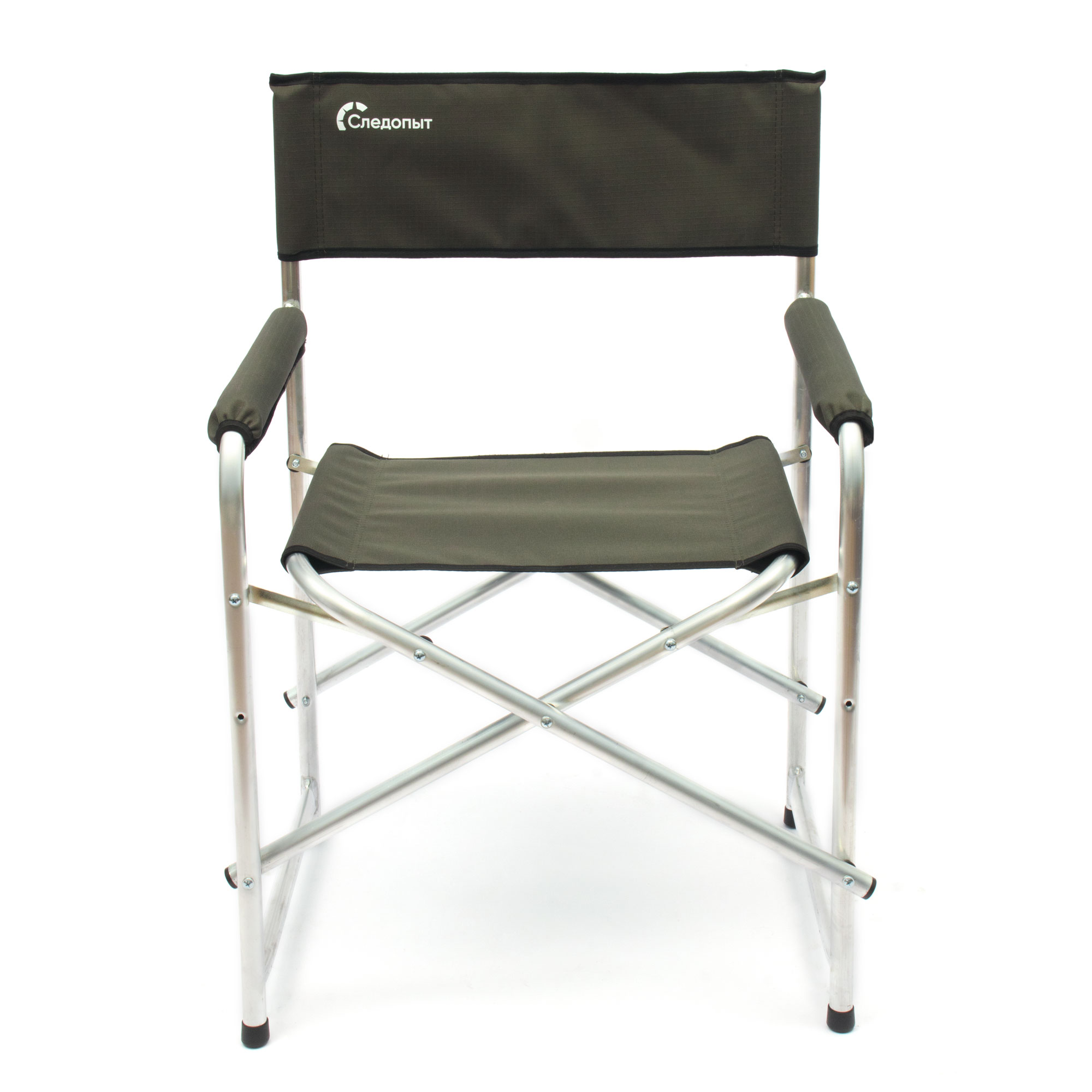 Кресло складное СЛЕДОПЫТ, 560х470х830 мм, алюминий 22 мм, хаки/2/