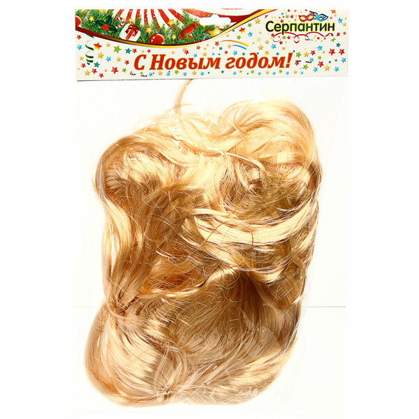 Парик карнавальный "Чаровница" (локоны 60 см), Натуральный блонд