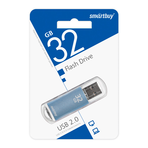 UFD 2.0 Smartbuy 032GB V-Cut Blue (SB32GBVC-B)