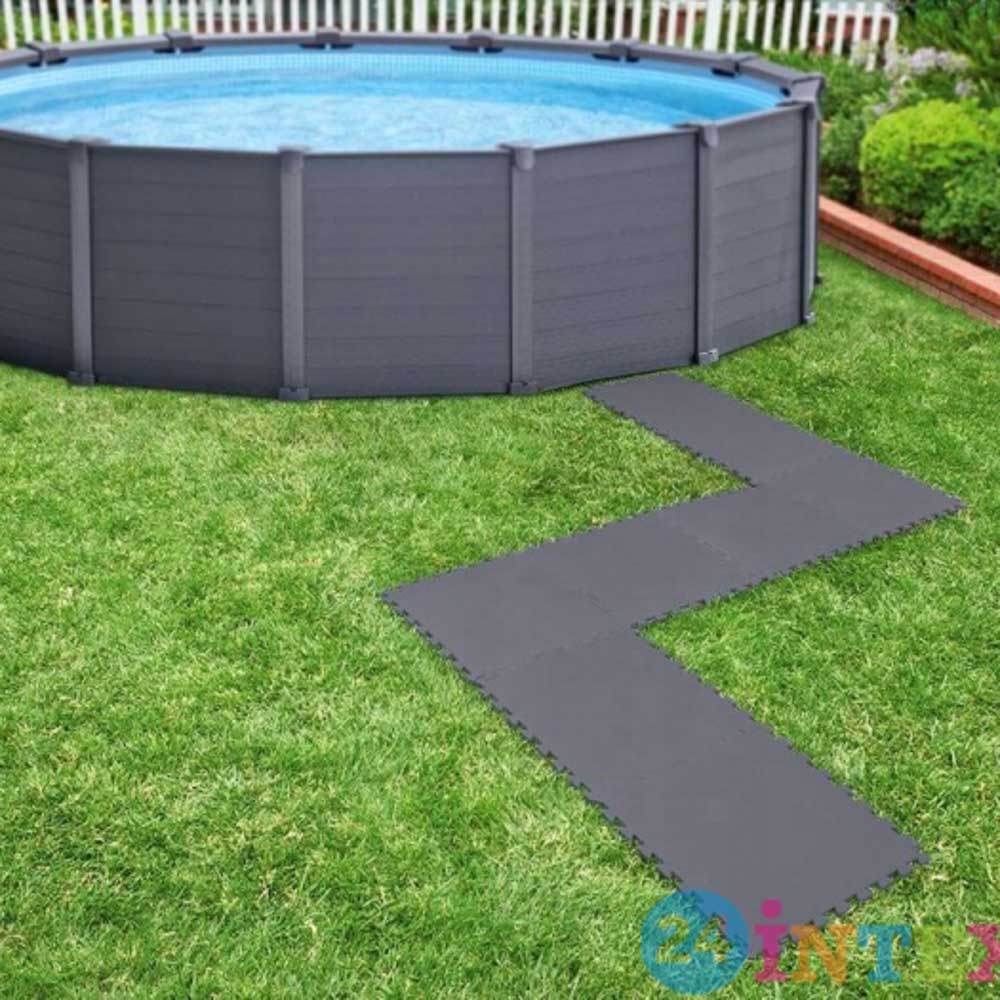 INTEX Подстилка-пазл модульная, мягкая, 50х50х0,5см, 8шт, 1,9м2, 29084