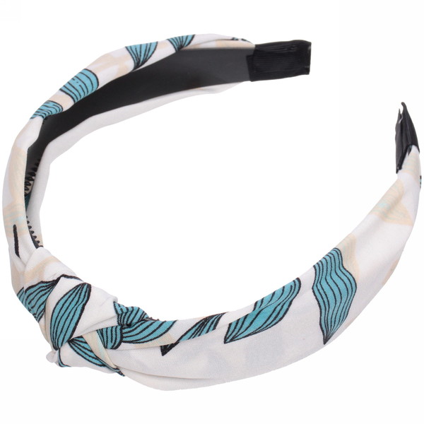 Ободок для волос "Beauty Gallery - Leaves", ширина 2,8см, микс 6 цветов 