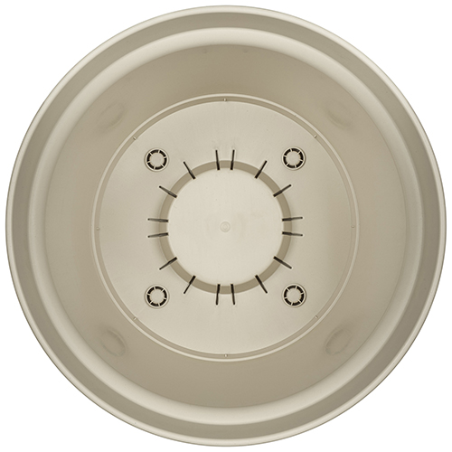 Горшок для цветов 20 л Homver Mint 221612325/01, 380 мм, с поддоном, светло-бежевый