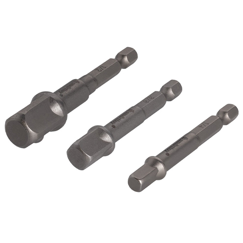 Набор переходников на квадрат 1/4", 3/8", 1/2", с шестигранника hex 1/4, 40Х Smartbuy Tools