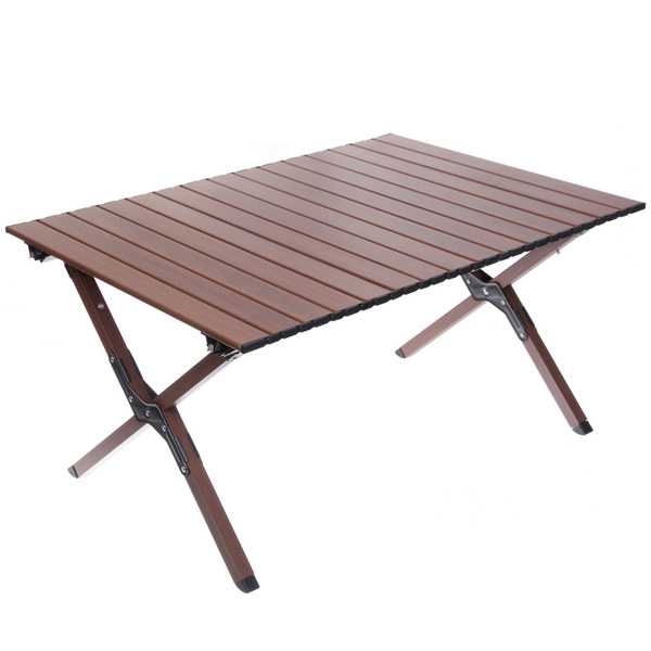 Стол кемпинговый складной DC-5002, 86*58*44 см,  цвет: темное дерево, каркас алюминий, Турист Мастер