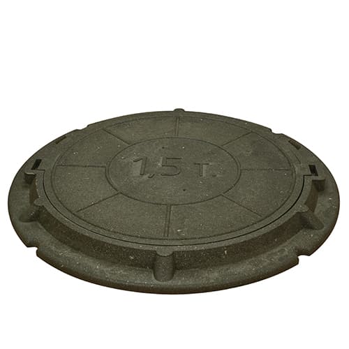 Люк канализ. SPETSTEXNIK 1,5 т зеленый усиленный ГОСТ (1/60)