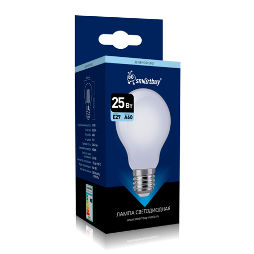Светодиодная (LED) Лампа FIL OPAL Smartbuy-A60-25Вт/4000К/E27 (SBL-A60FOP-25-40K-E27)