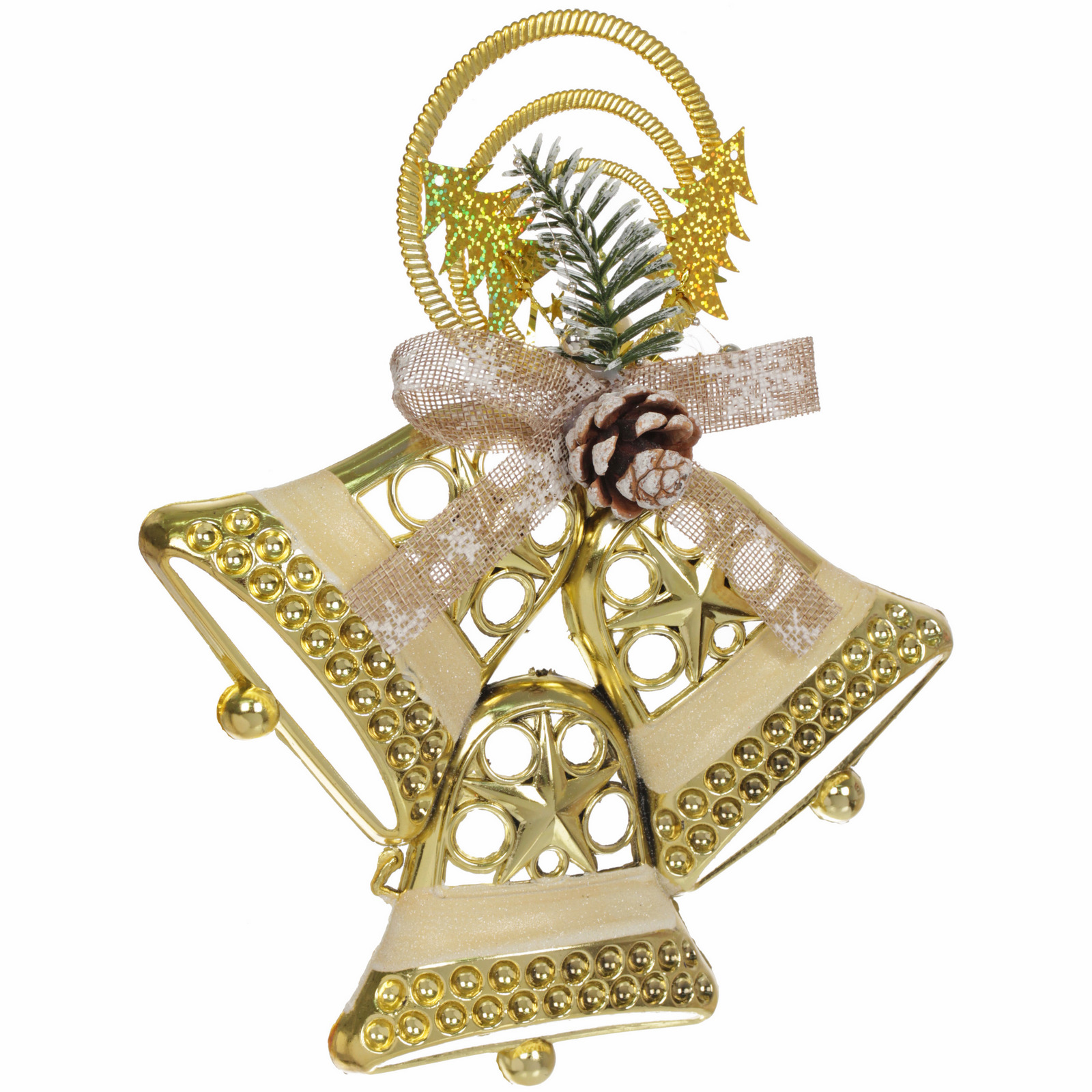 Украшение новогоднее "Лесной звон" 25*30 см, Золото