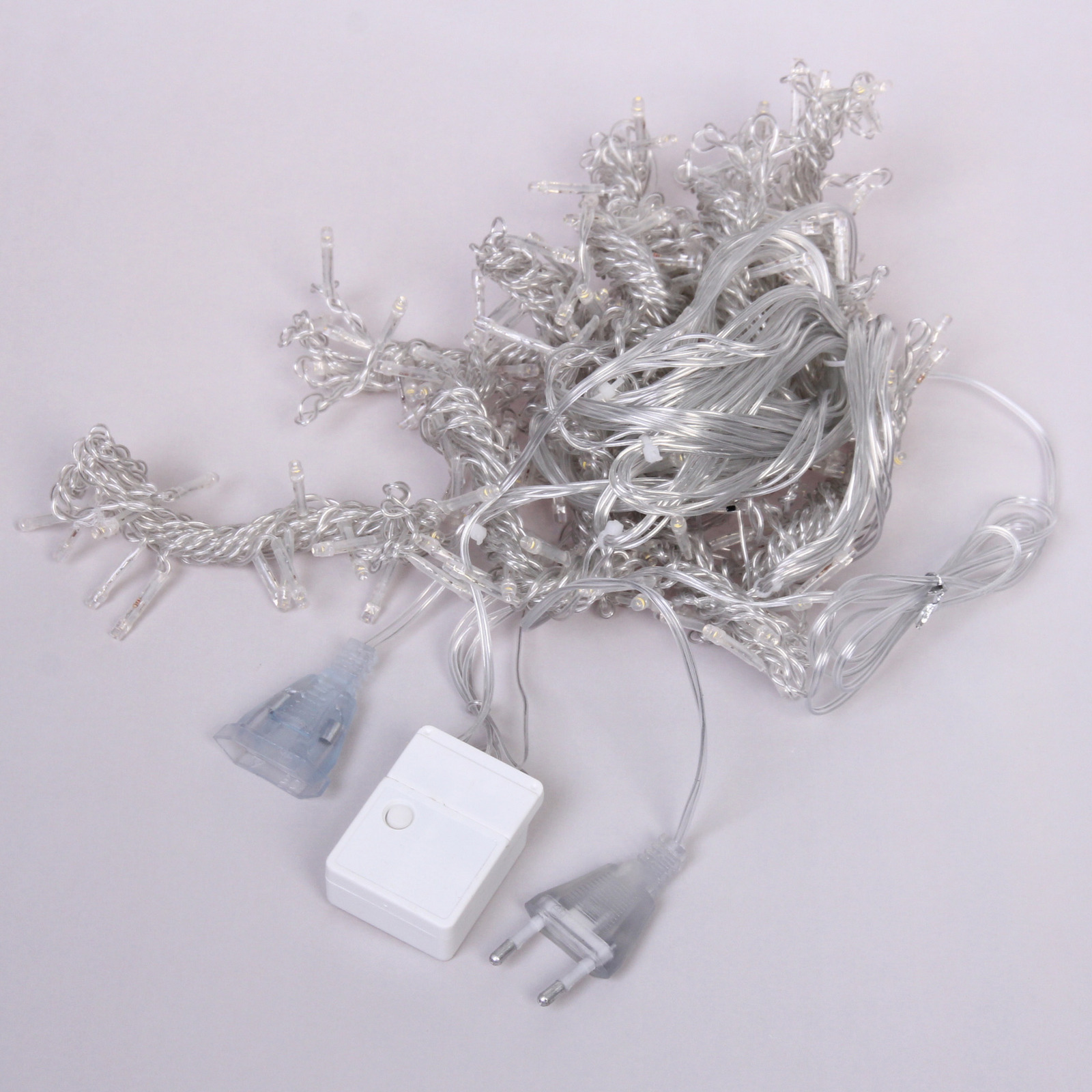 Гирлянда для дома ЗАНАВЕС 3м*2,5м 240 ламп LED, прозр.провод, 8 реж., IP-20. Белый - АКЦИЯ