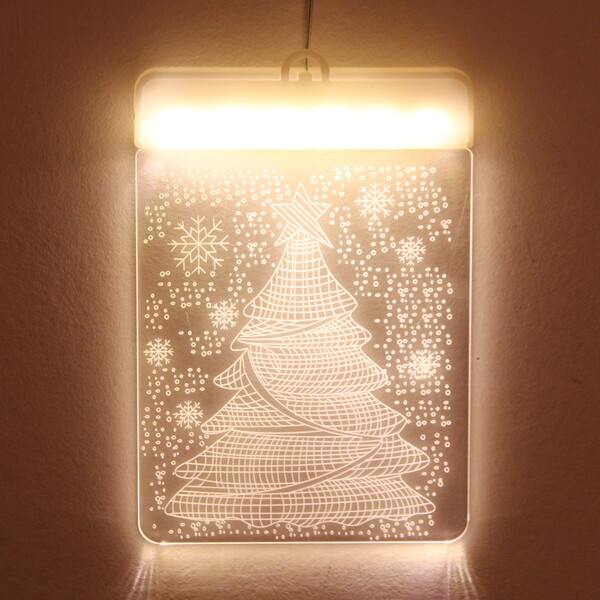 Гирлянда для дома БАХРОМА ш2,0м* в90/70см 36 ламп LED "3D Новый год",8 реж., с пультом Д/У, IP-20, Теплый белый (USB)