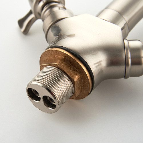 Смеситель для кухни толстый гусак с гайкой Ledeme L5911A