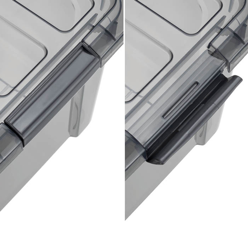 Ящик для хранения с замками 5.7 л IDEA КИП М 2334, черный прозрачный