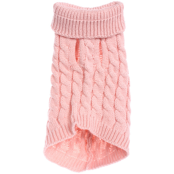 Кофта - свитер для мелких пород собак и кошек "BRO Style ", косички, цвет розовый, р M