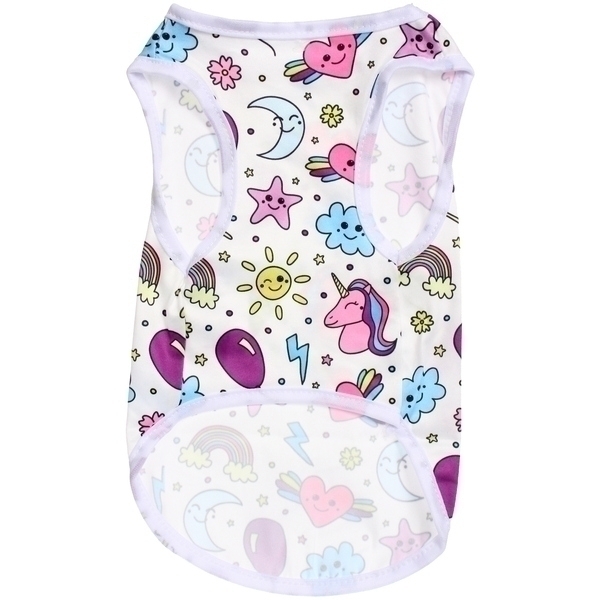Майка для кошек и собак мелких пород "БРО на стиле", яркая радуга, размер М (длина спинки 29см, объем груди 35см, от 3 до 6кг)