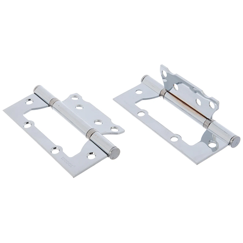 Петля накладная TRODOS 125х75х2,5 без врезки, б/к, хром, 2/