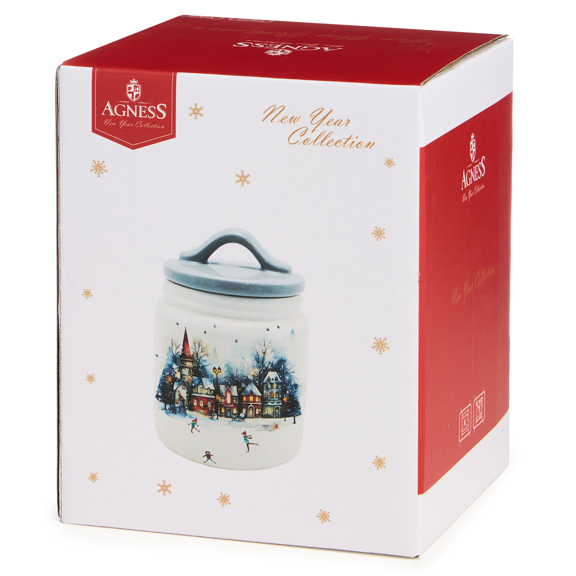 БАНКА AGNESS, С НОВЫМ ГОДОМ!, 10*14 СМ 500 МЛ