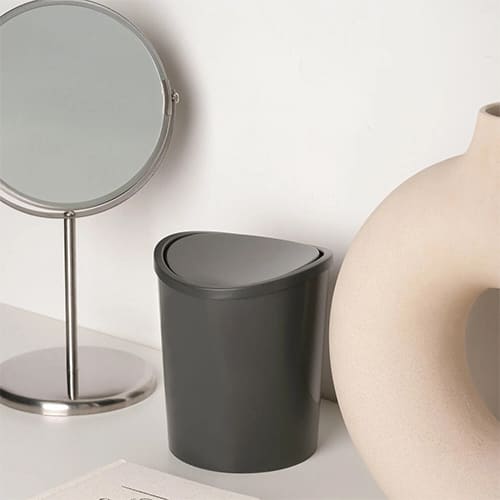 Контейнер для мусора 1.6 л IDEA М 2490, настольный, графитовый