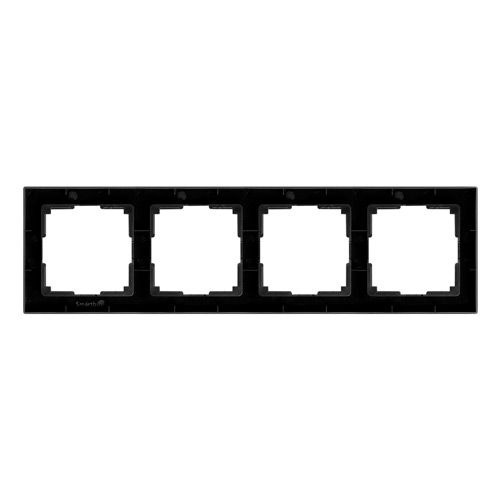 Рамка 4-местная пластик черная "Нептун" (SBE-05b-Plastic-FR-4)