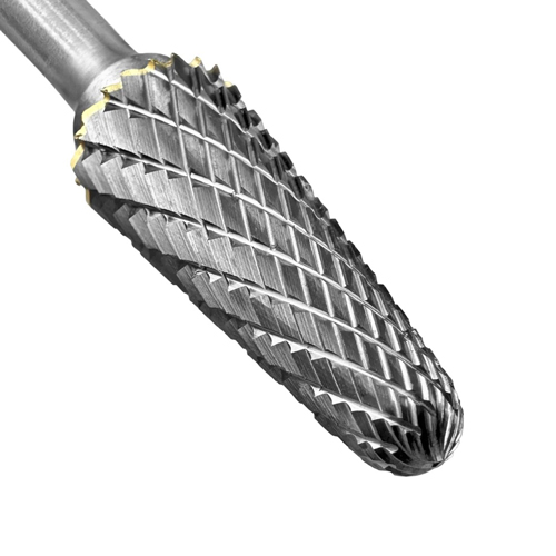 Борфреза по металлу твердосплавная, коническая закругленная, тип L, 12 мм, vertextools 3649-12