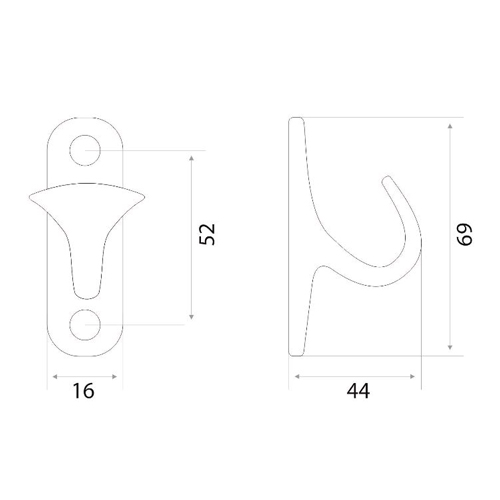 Крючок 04. 16. 01 САФИРА, золото, 5/800