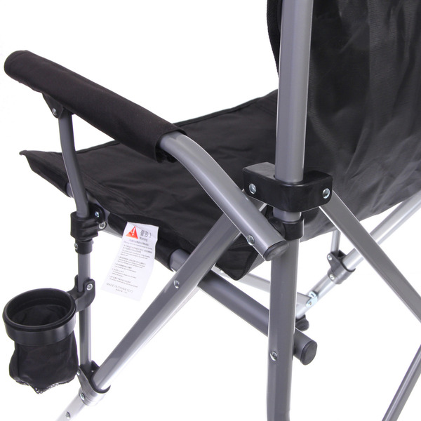 Кресло складное с подлокотниками до 100 кг SJ-0054, 58*58*92 см, цвет: чёрный, ТуристМастер