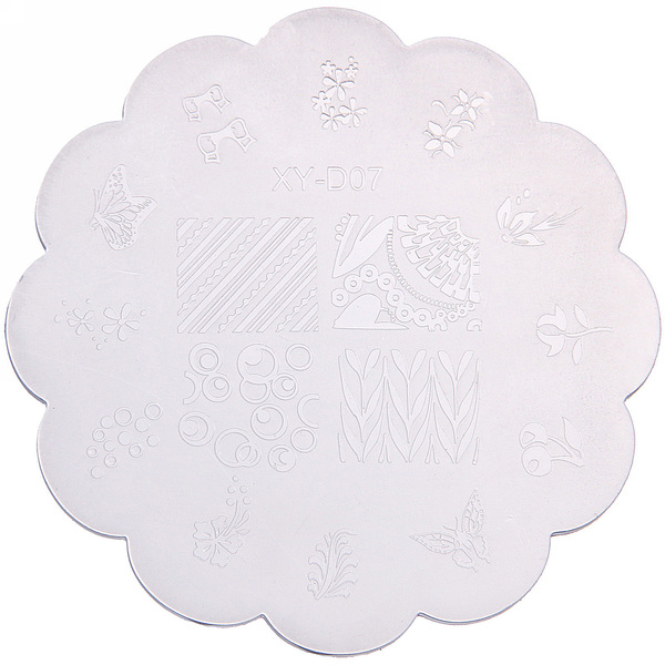 Набор для дизайна ногтей - стемпинг "VivA Manicur", пластина ажурная, микс 4 цвета, 17*11см