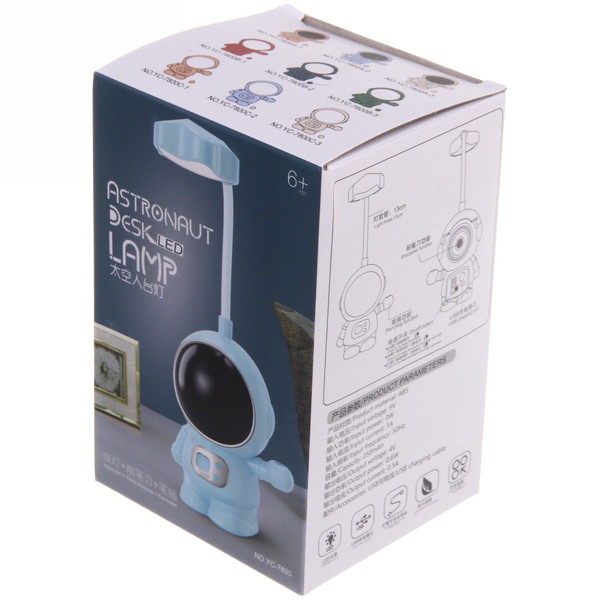 Светильник настольный "Cosmo-Привет с другой планеты" LED 21*9*7см USB 5v 3w, Красный