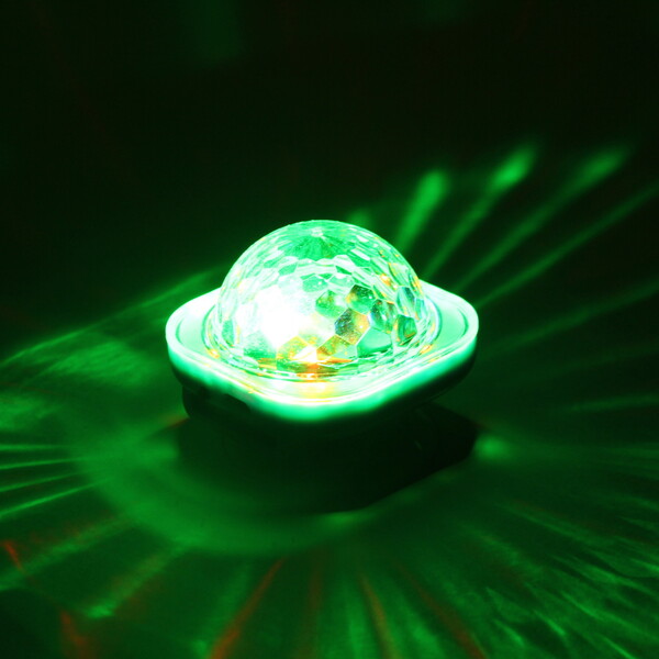 Диско-шар Dancer" с ремешком на руку, авторежим, датчик звука (в комплекте с присоской), RGB (220V)