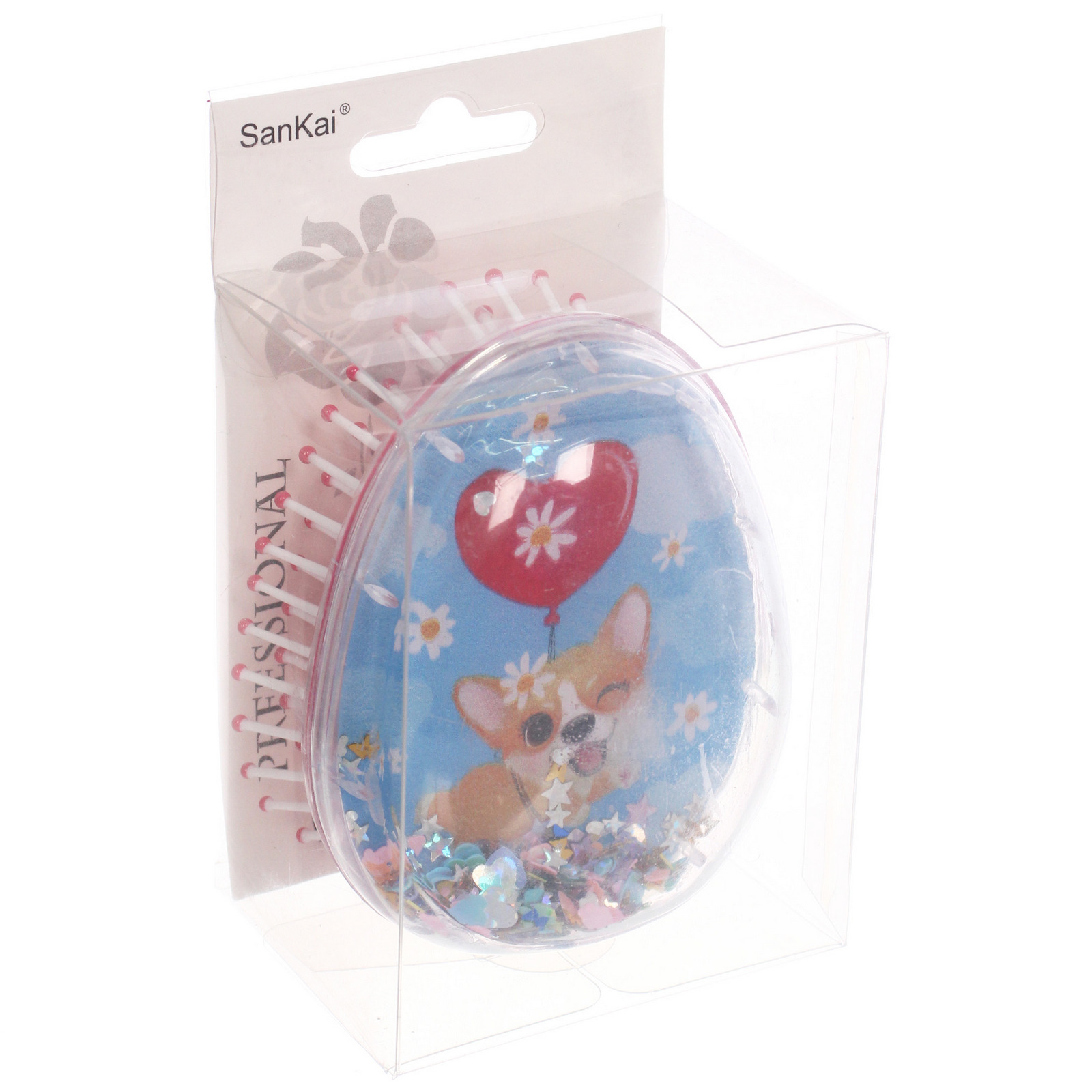 Расческа массажная детская "ТРАТТИ БУМ", Корги Руперт, 6*9 см (коробка PVC / разработка РЦ Восток)