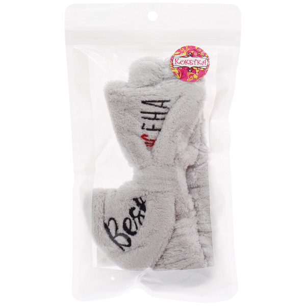 Повязка на голову "New collection Vostok - Best жена", цвет розовый, серый, голубой и сиреневый, 20*6см ( упаковка белый ZIP пакет )