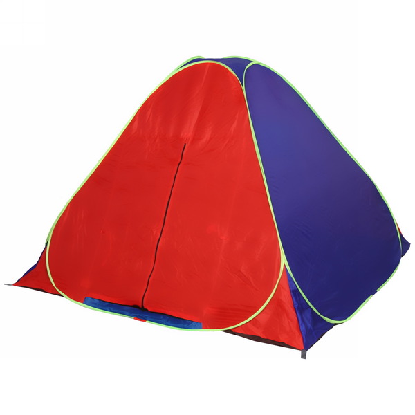 Палатка туристическая Селенга-3 однослойная, 200*200*130 см, самораскладывающаяся, цвет красно-синий