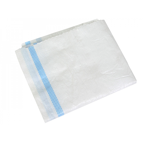 Мешки п/п 50кг 105х55 белые с синей/зеленой полосой (500/500)