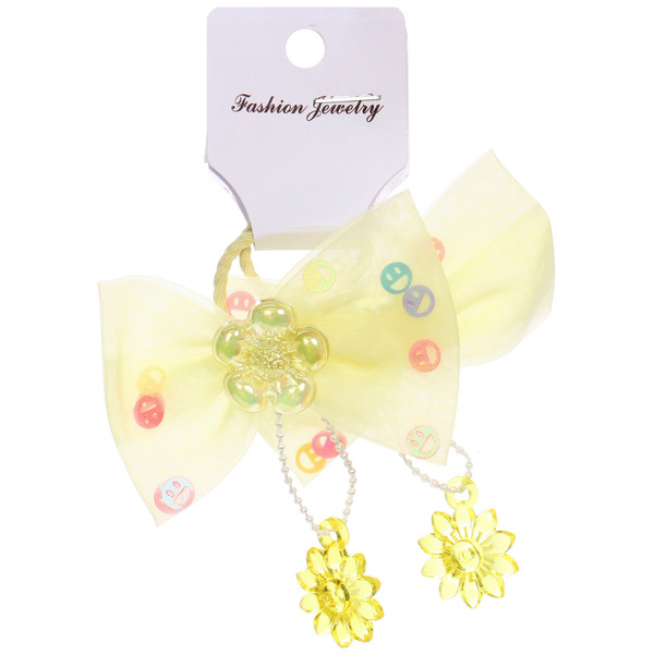 Резинки для волос детские 2шт "КОНФЕТКИ", цветочки, микс 5 цветов, d-3см