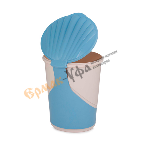 Ведро для мусора 10л с педалью св. серое, Альтернатива, м1381, 1/2