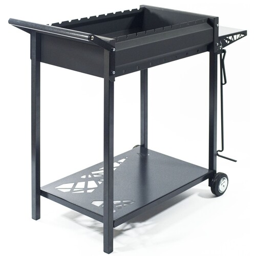 Мангал стационарный ROYALGRILL 102 х 36 х 80 см, (дровница, столик)