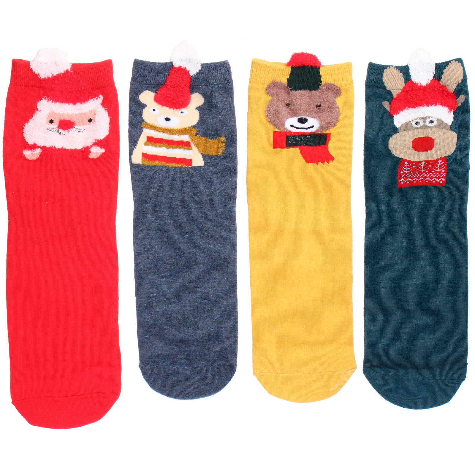 Носки женские в подарочной коробке 4шт "ZIMА", 4 дизайна, р36-39