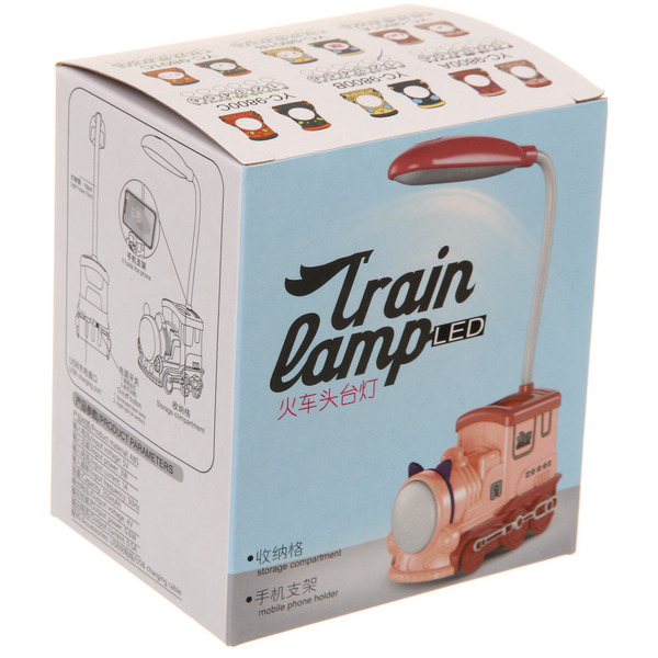 Настольная лампа "Sweet - Паровоз" LED 10*5*21 см, USB 5v 3w, Коралловый