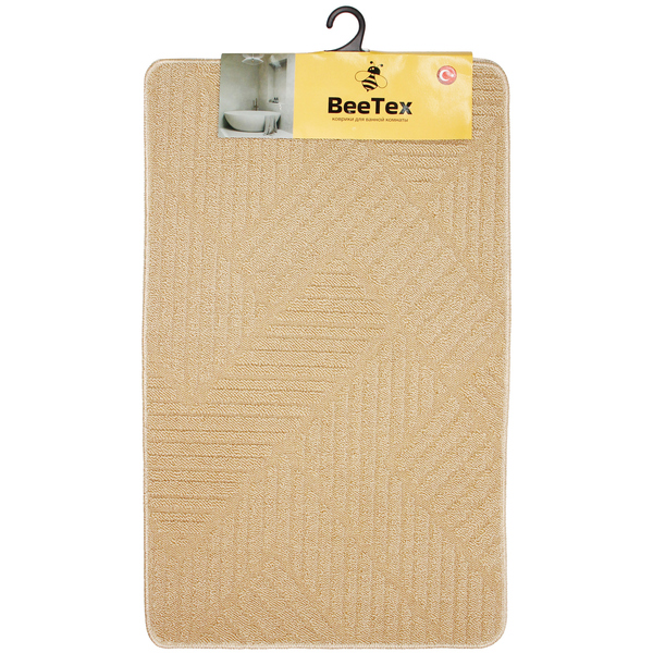 Комплект ковриков для ванной и туалета BEE TEX 55x90 + 45x55 латте.МС 3-003