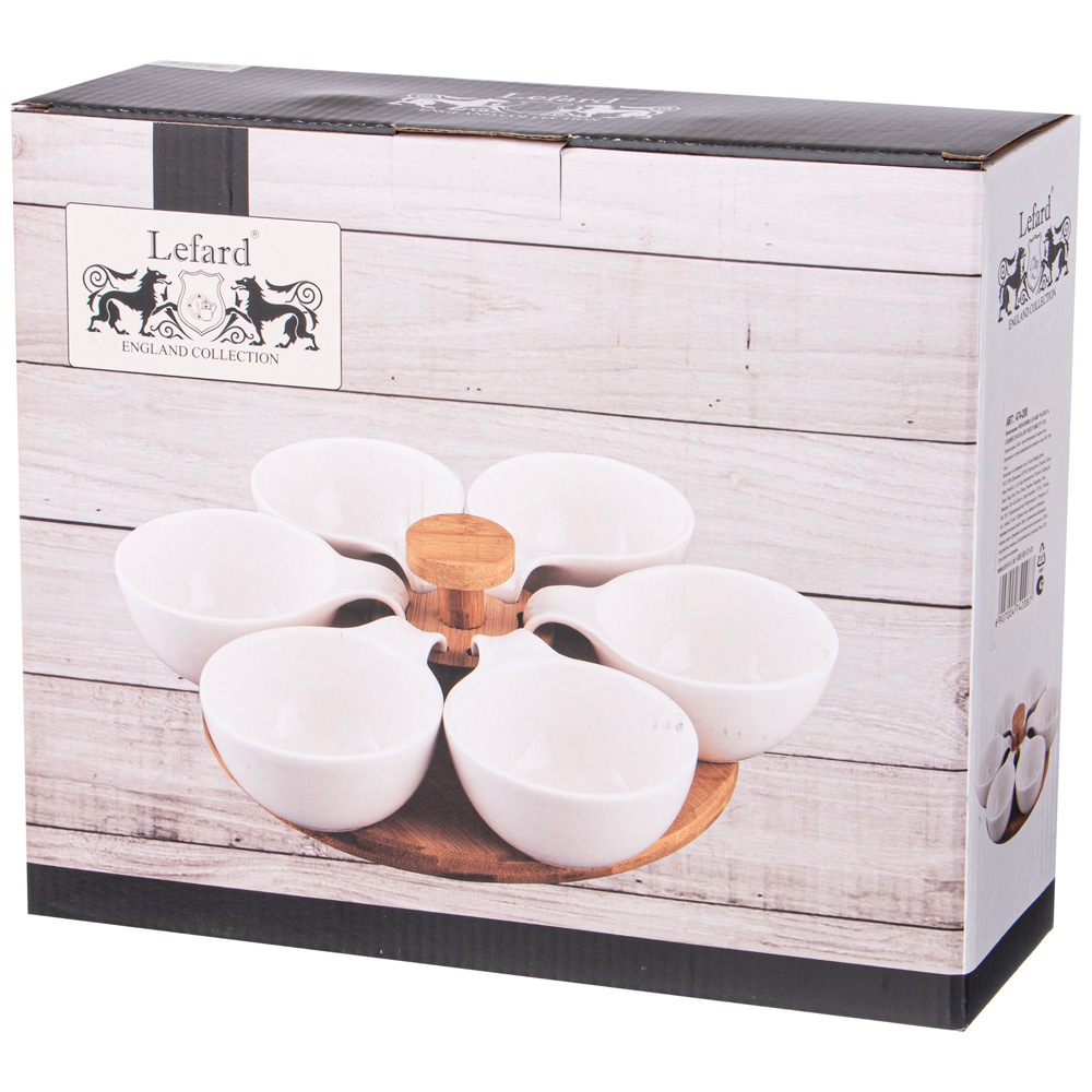 МЕНАЖНИЦА LEFARD "NATIVE" 6 СЕКЦИЙ 125 МЛ НА ДЕР. ПОДСТАВКЕ 21*7 CM (КОР=8НАБ.)
