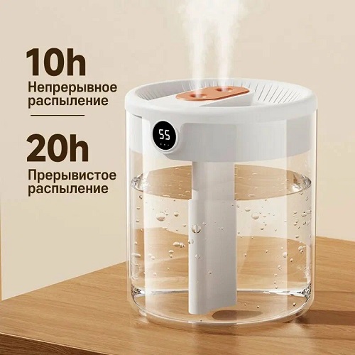 Увлажнитель ночник прозрачный К-15 HUMIDIFIER, белый