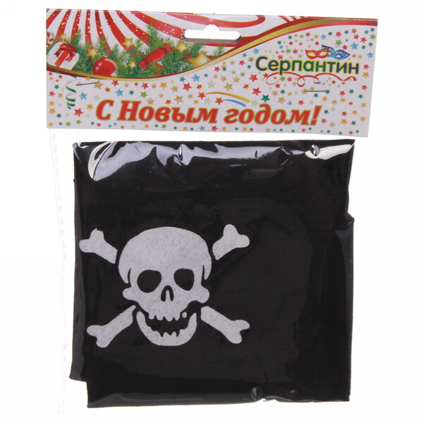 Карнавальный аксессуар "Бандана Пирата", чёрный