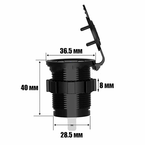 Разветвитель авто TDS TS-CAU49, врезной, зеленый