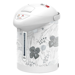 Термопот 2,8 л MAXTRONIC MAX-R40S10, 750 Вт, цветы на белом фоне