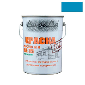 Краска МА-15 натуральная 6кг, ДАРАДА, ГОСТ голубой, 1/1