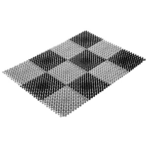 Коврик придверный 42*56см VORTEX Травка, черно-серый, 1/20