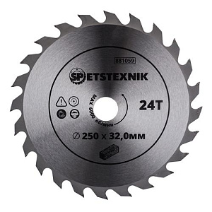 Диск пильный по дереву 250*32. 0*24T SPETSTEXNIK 1/25/50