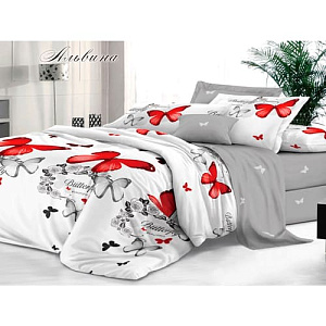 Комплект постельного белья Sateen De Luxe Семейный, альвина