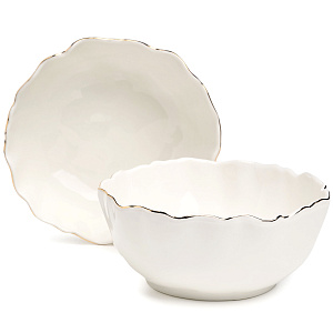 НАБОР САЛАТНИКОВ LEFARD, CHARM, 2 ШТ. 5*6 СМ 600 МЛ, С ЗОЛОТОЙ ЛИНИЕЙ