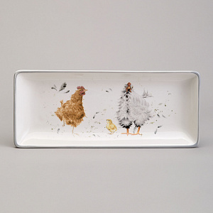БЛЮДО LEFARD, FUNNY HENS, 28*12*3 СМ, КОР=32ШТ.