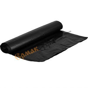 Мешки для мусора 240 л 10 шт 55 мкм 90х130 см ПВД, черные, рулон, 1/30