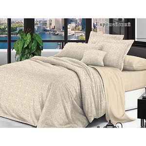 Комплект постельного белья Sateen De Luxe Евро, европейский